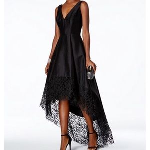 Betsey Johnson high Low lace Trim gown size 4